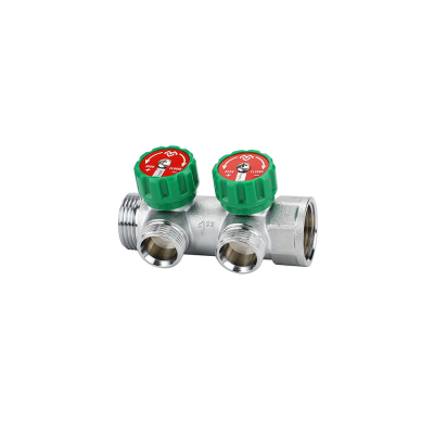 Коллектор регулирующий Varmega VMMM01-C06042, 1", на 2 выхода 1/2", хромированный