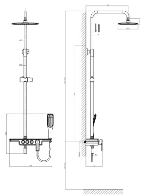 Душевая система D&K Berlin.Humboldt DA1443712B13