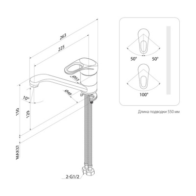 Смеситель для кухни Iddis Alborg K56001C, хром