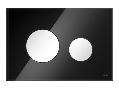 Кнопка для инсталляции TECEloop 9240654, стекло черное, клавиши белые