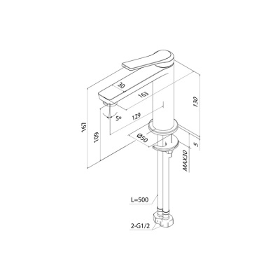 Смеситель для умывальника Iddis Parker PARSB00i01, хром