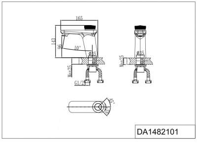 Смеситель для умывальника D&K Bayern.Alfeld DA1482101