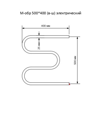 Полотенцесушитель электрический Санприз М-обр 500х400 (В-Ш)