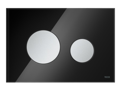 Кнопка для инсталляции TECEloop 9240655, стекло черное, клавиши хром матовый