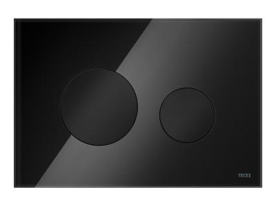 Кнопка для инсталляции TECEloop 9240657, стекло черное, клавиши черные
