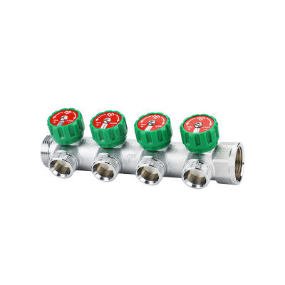 Коллектор регулирующий Varmega VMMM01-C06044, 1", на 4 выхода 1/2", хромированный